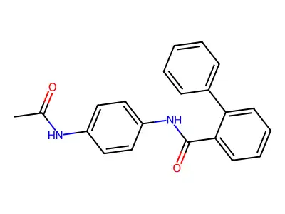 N-(4-acetamidophenyl)-2-phenylbenzamide structure
