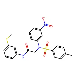 2-(N-(4-methylphenyl)sulfonyl-3-nitroanilino)-N-(3-methylsulfanylphenyl)acetamide structure