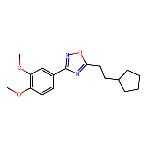 5-(2-Cyclopentylethyl)-3-(3,4-dimethoxyphenyl)-1,2,4-oxadiazole structure