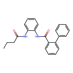 N-[2-(butanoylamino)phenyl]-2-phenylbenzamide structure
