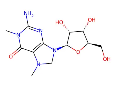 1,7-Dimethylguanosine structure