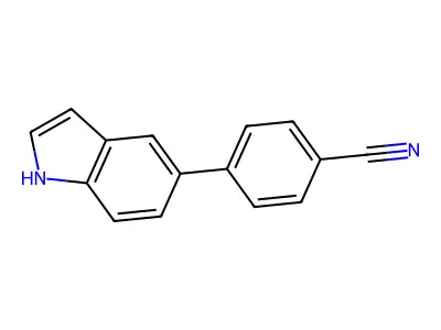4-(1H-indol-5-yl)benzonitrile structure