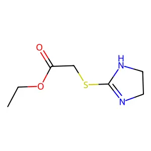 ethyl 2-(4,5-dihydro-1H-imidazol-2-ylsulfanyl)acetate structure