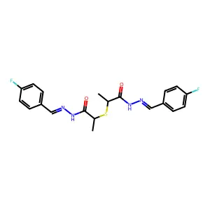 2,2'-Sulfanediylbis[n'-(4-fluorobenzylidene)propanehydrazide] structure