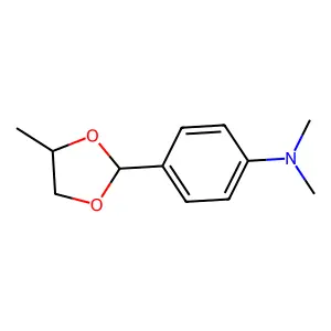 n,n-Dimethyl-4-(4-methyl-1,3-dioxolan-2-yl)aniline structure