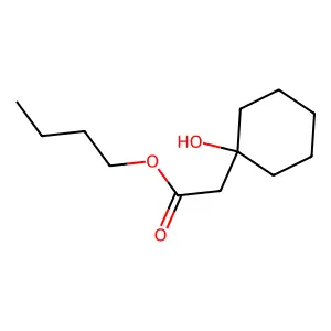 Cyclohexaneacetic acid, 1-hydroxy-, butyl ester structure