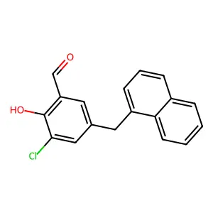 3-Chloro-2-hydroxy-5-(naphthalen-1-ylmethyl)benzaldehyde structure