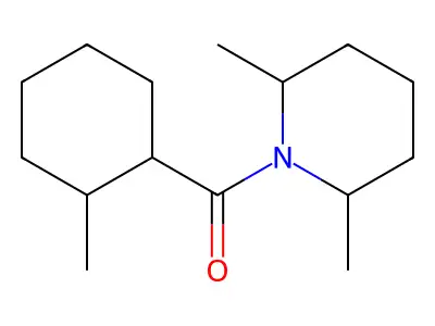2,6-Dimethyl-1-((2-methylcyclohexyl)carbonyl)piperidine structure