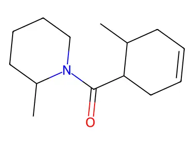 2-Methyl-1-((6-methyl-3-cyclohexen-1-yl)carbonyl)piperidine structure