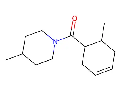 4-Methyl-1-((6-methyl-3-cyclohexen-1-yl)carbonyl)piperidine structure