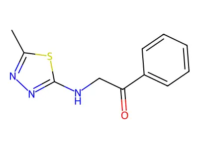 Ethanone, 2-((5-methyl-1,3,4-thiadiazol-2-yl)amino)-1-phenyl- structure