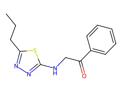 Ethanone, 1-phenyl-2-((5-propyl-1,3,4-thiadiazol-2-yL)amino)- structure