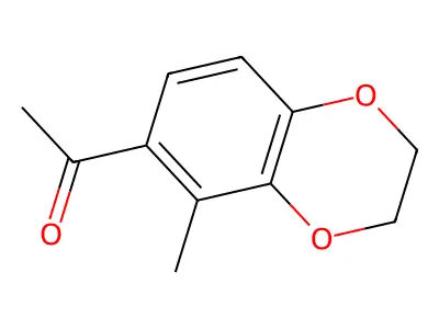 5-Methyl-6-acetyl-1,4-benzodioxane structure