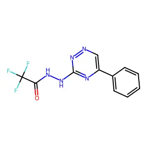 Acetic acid, trifluoro-, 2-(5-phenyl-3-as-triazinyl)hydrazide structure