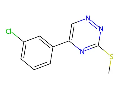 1,2,4-Triazine, 5-(3-chlorophenyl)-3-(methylthio)- structure