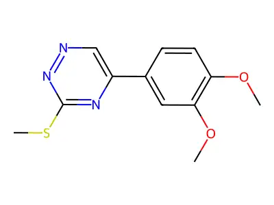 as-Triazine, 5-(3,4-dimethoxyphenyl)-3-(methylthio)- structure
