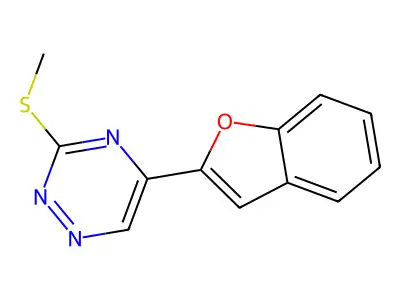 as-Triazine, 5-(benzofuran-2-yl)-3-(methylthio)- structure