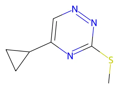 as-Triazine, 5-cyclopropyl-3-(methylthio)- structure
