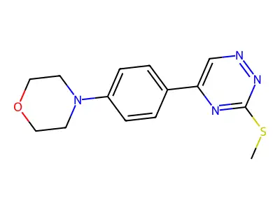 as-Triazine, 3-(methylthio)-5-(p-morpholinophenyl)- structure