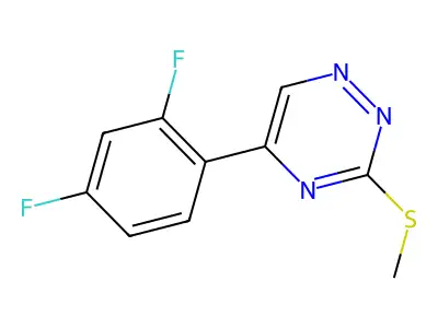 as-Triazine, 5-(2,4-difluorophenyl)-3-(methylthio)- structure