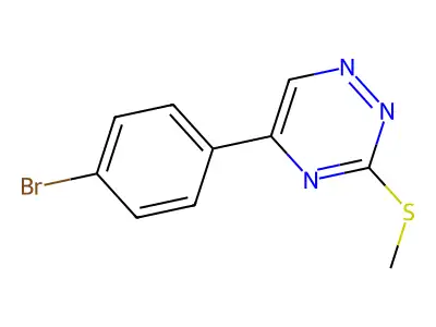 as-Triazine, 5-(p-bromophenyl)-3-(methylthio)- structure
