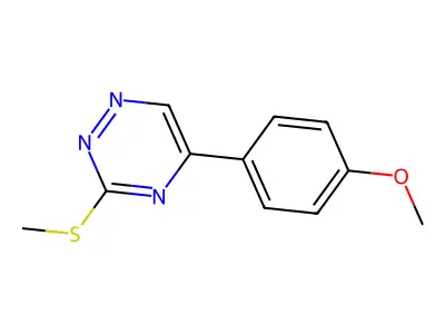 as-Triazine, 5-(p-methoxyphenyl)-3-(methylthio)- structure