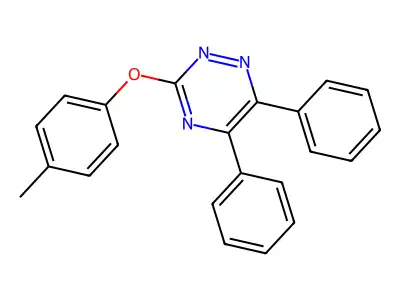 as-Triazine, 5,6-diphenyl-3-(p-tolyloxy)- structure