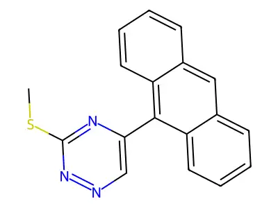 as-Triazine, 5-(9-anthracenyl)-3-(methylthio)- structure