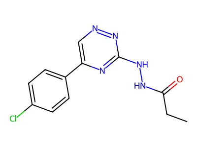 Propionic acid, 2-(5-(4-chlorophenyl)-3-as-triazinyl)hydrazide structure