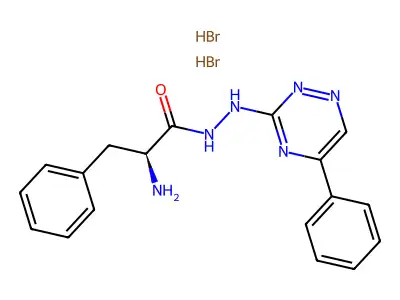 Phenylalanine, 2-(5-phenyl-3-as-triazinyl)hydrazide, dihydrobromide, hydrate structure