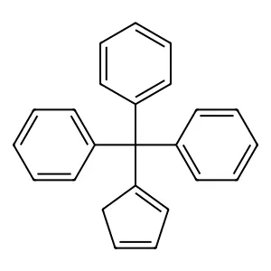 Benzene, 1,1',1''-(cyclopentadienylmethylidyne)tris- structure