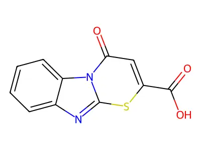 4-Oxo-4H-[1,3]thiazino[3,2-a]benzimidazole-2-carboxylic acid structure