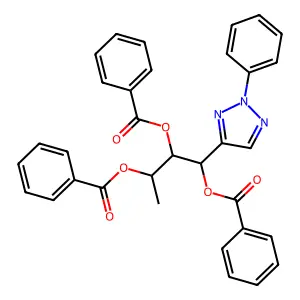 1-(2-phenyl-2H-1,2,3-triazol-4-yl)butane-1,2,3-triyl tribenzoate structure
