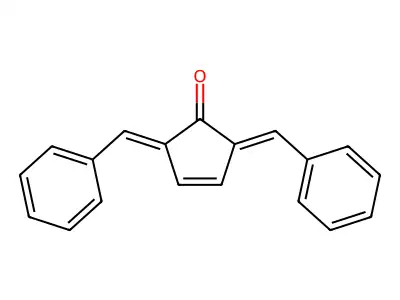 2,5-Dibenzylidenecyclopent-3-ene-1-one structure