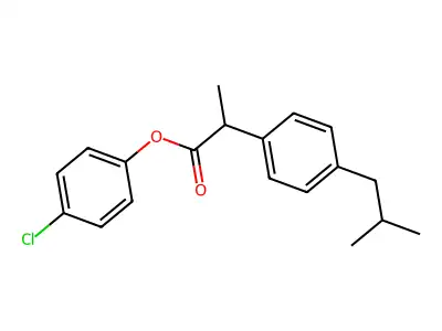 4-Chlorophenyl 2-(4-isobutylphenyl)propanoate structure