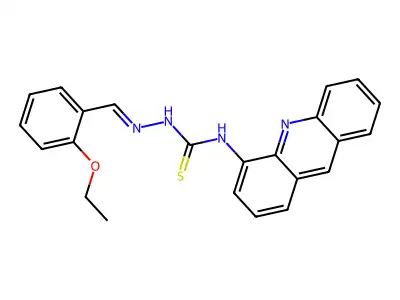1-Acridin-4-yl-3-[(2-ethoxyphenyl)methylideneamino]thiourea structure