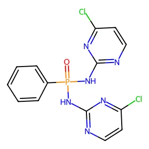 Phosphonic diamide, N,N'-bis(4-chloro-2-pyrimidinyl)-P-phenyl structure