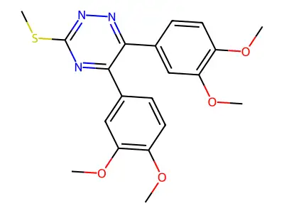 as-Triazine, 5,6-bis(3,4-dimethoxyphenyl)-3-(methylthio)- structure