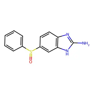 5-(Phenylsulfinyl)-1H-benzimidazol-2-amine structure