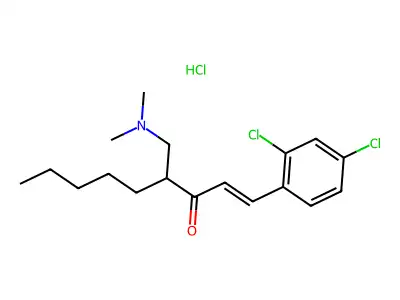 1-(2,4-Dichlorophenyl)-4-[(dimethylamino)methyl]non-1-en-3-one structure