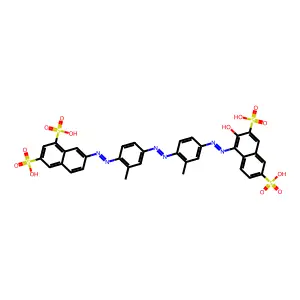 (4Z)-4-[[4-[[4-[(6,8-disulfonaphthalen-2-yl)diazenyl]-3-methylphenyl]diazenyl]-3-methylphenyl]hydrazinylidene]-3-oxonaphthalene-2,7-disulfonic acid structure