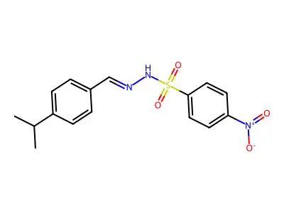 4-nitro-N-[(4-propan-2-ylphenyl)methylideneamino]benzenesulfonamide structure