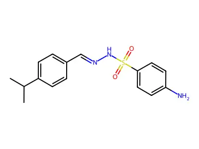 4-amino-N-[(4-propan-2-ylphenyl)methylideneamino]benzenesulfonamide structure