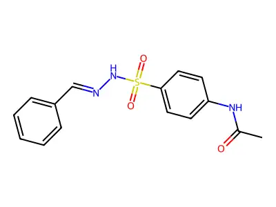 N-[4-[(benzylideneamino)sulfamoyl]phenyl]acetamide structure