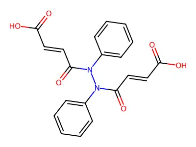 4-(N-[N-(3-carboxyprop-2-enoyl)anilino]anilino)-4-oxobut-2-enoic acid structure