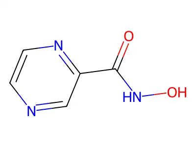 Pyrazinecarbohydroxamic acid structure