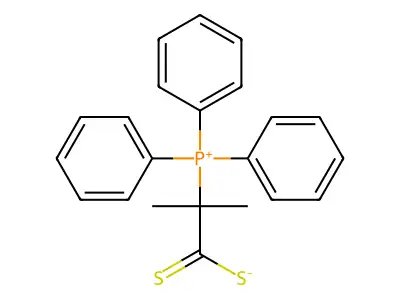 2-Methyl-2-triphenylphosphaniumylpropanedithioate structure