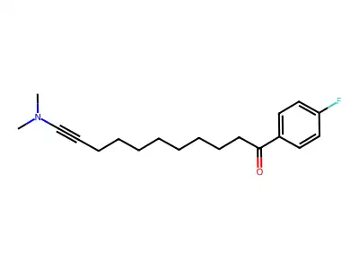 10-Undecynophenone, 11-dimethylamino-4'-fluoro- structure