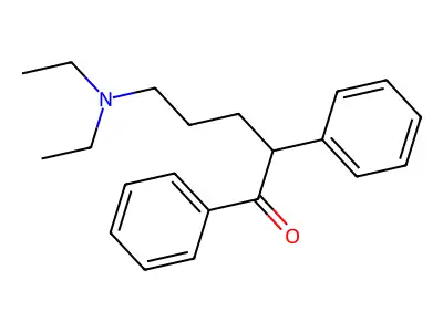 Valerophenone, 5-diethylamino-2-phenyl- structure
