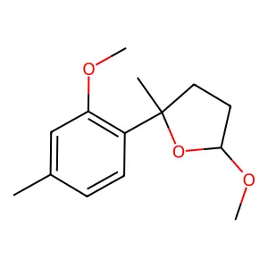 5-Methoxy-2-(2-methoxy-4-methylphenyl)-2-methyloxolane structure